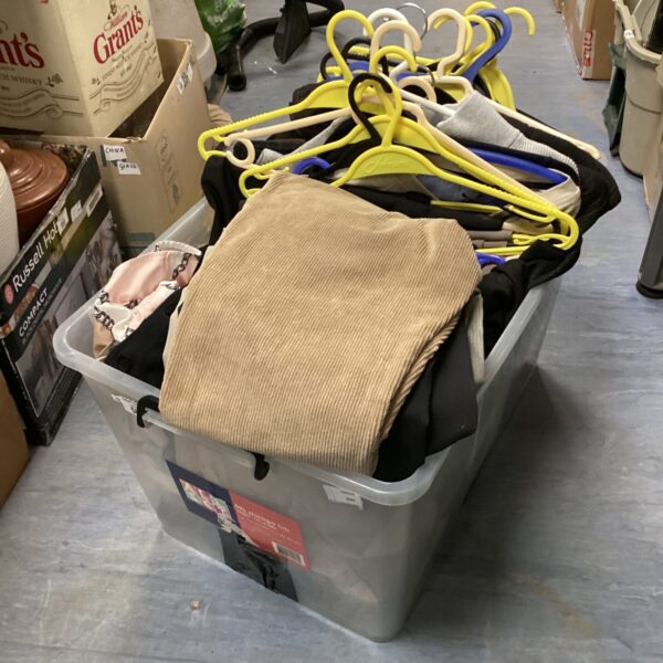 Mixed clothing lot with Crew Clothing and M&S items.