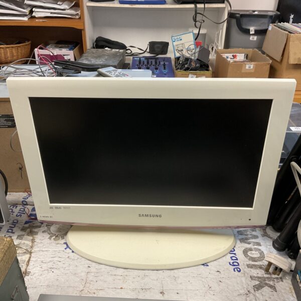 Samsung 22 inch HD television, flat screen display for home entertainment.