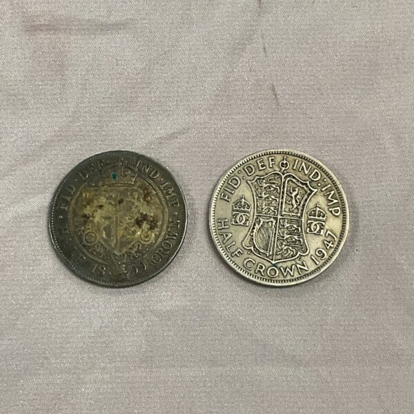 Victorian half crown coin from 1899, British coinage.