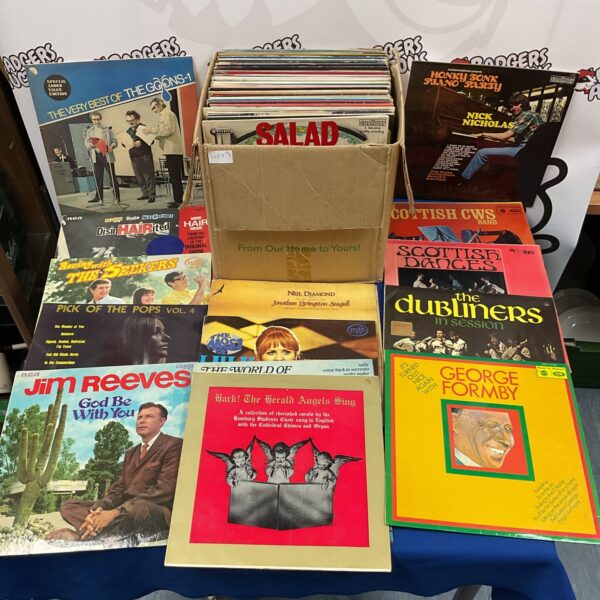 Vintage vinyl record collection lot for sale.