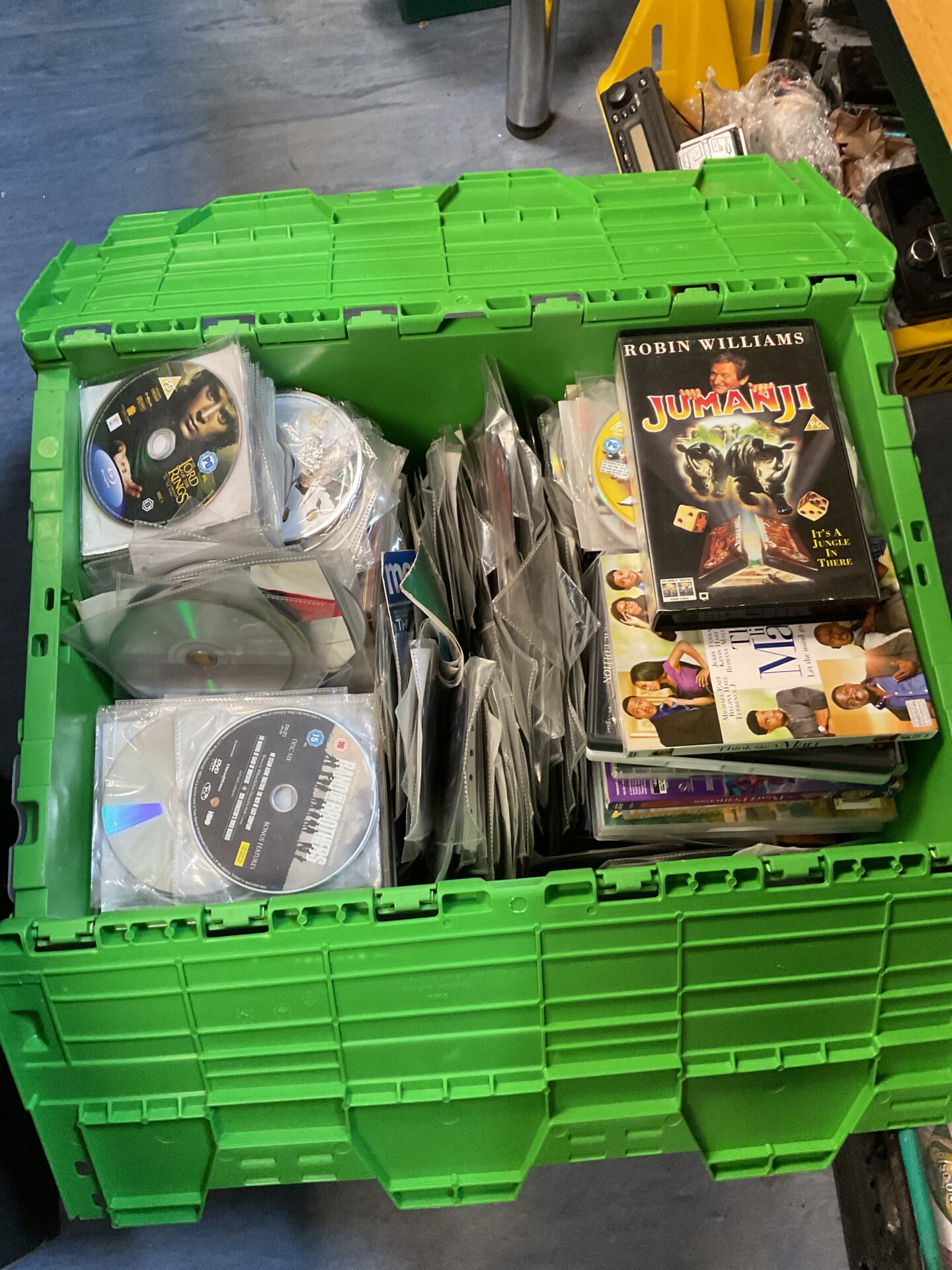 193 Large crate of dvds & blurays