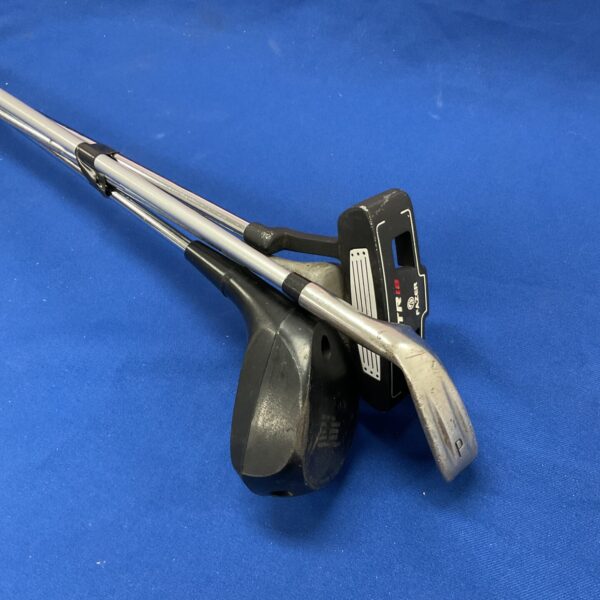 Golf club bundle featuring a Fazer putter and Swimgrite Powerdrive.