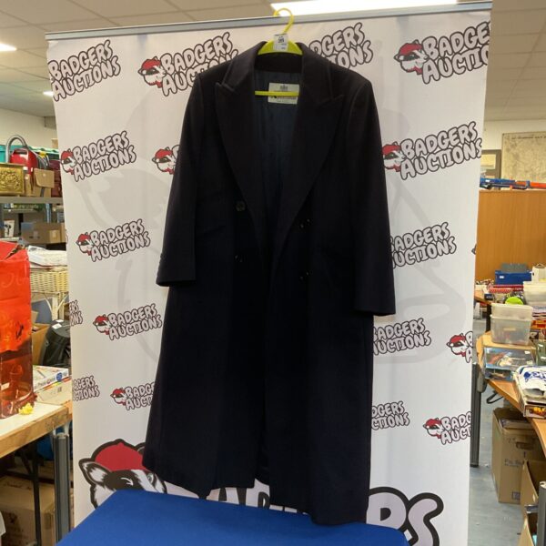 Men's Aquascutum cashmere coat size large, classic winter outerwear.