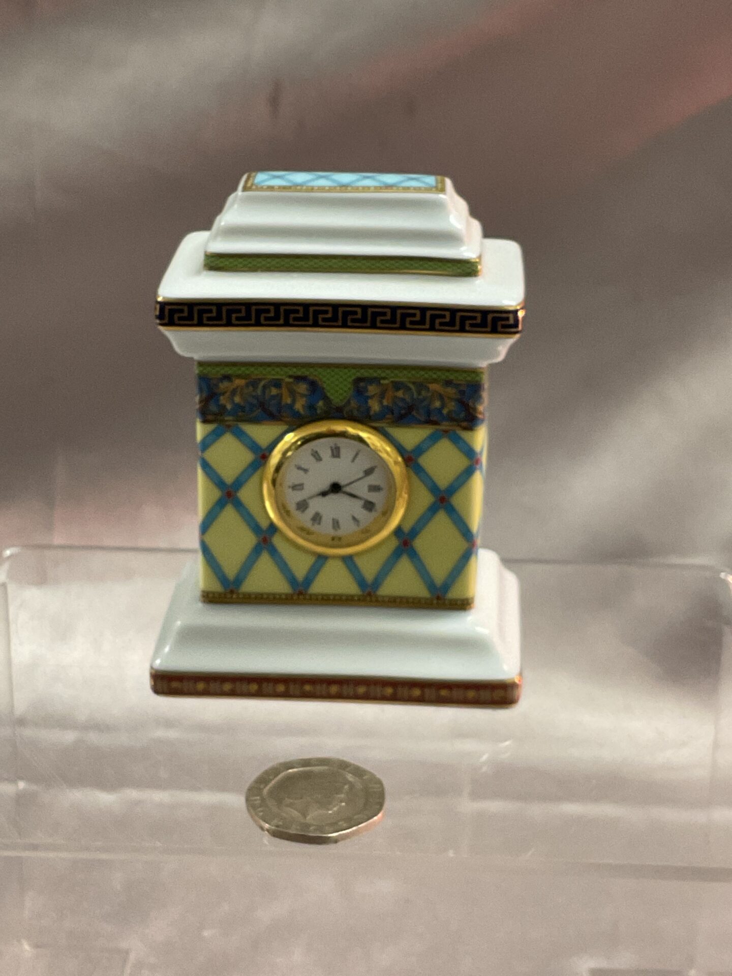 774 Rosenthal Versace ceramic desk clock