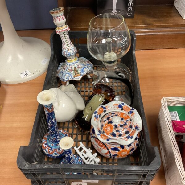 Mixed lot of colourful hand-painted Portuguese ceramics and pottery.
