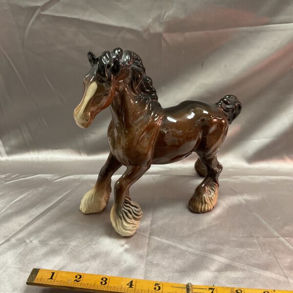 Vintage Beswick Ardennes brown shire horse figurine, model 1785.