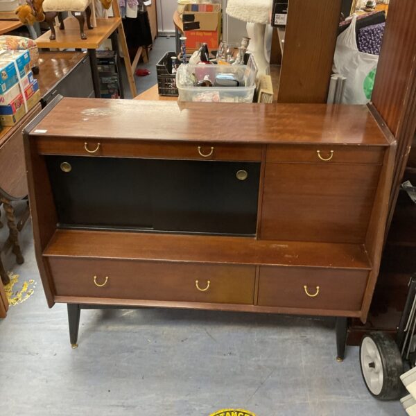 Vintage G-Plan teak sideboard cabinet with drawers and cupboards.