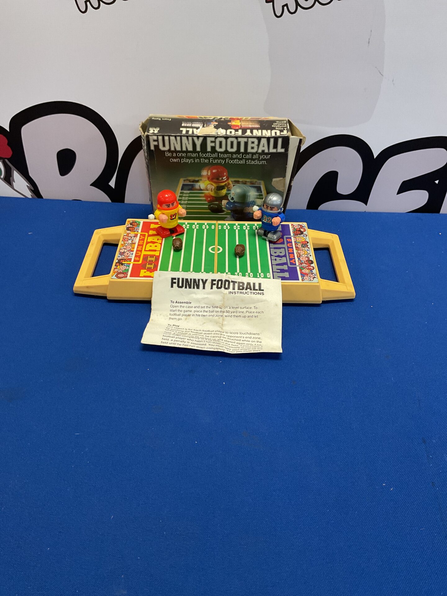 444 Vintage Boxed Tomy Funny Football Play Set Complete With Manual