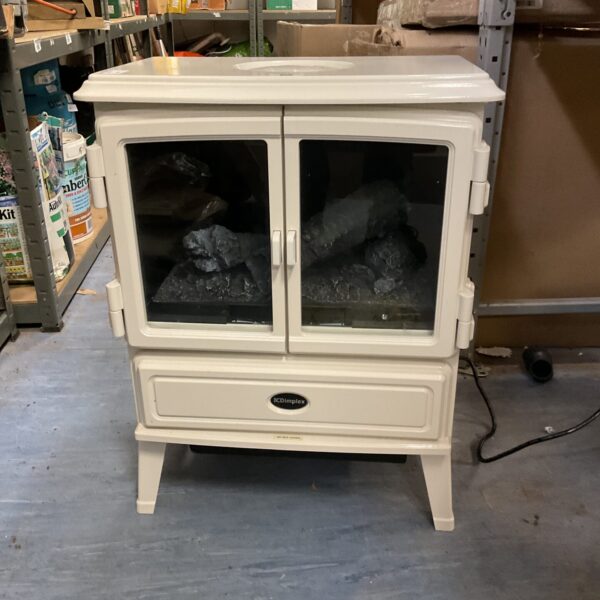 Vintage Dimplex Aubrey electric stove with cream finish.