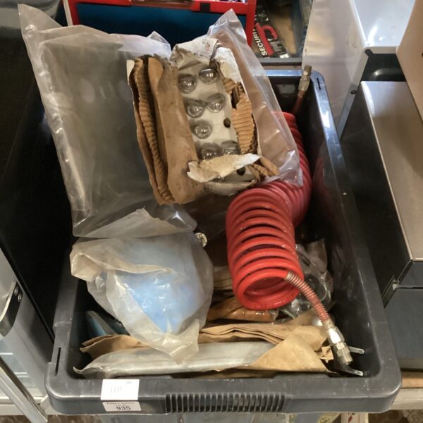 Vintage military mixed lot with air hose and bulbs for collectors.