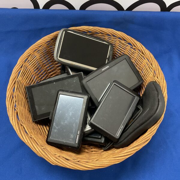Bundle of TomTom sat nav devices for car navigation.