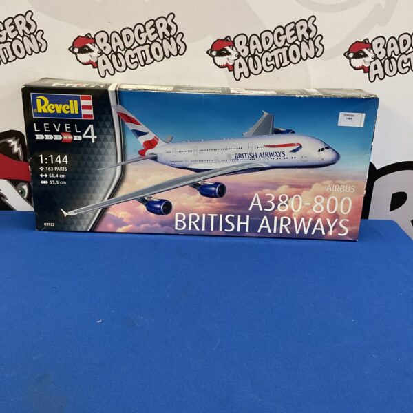 Revell A380 British Airways model kit in original packaging.