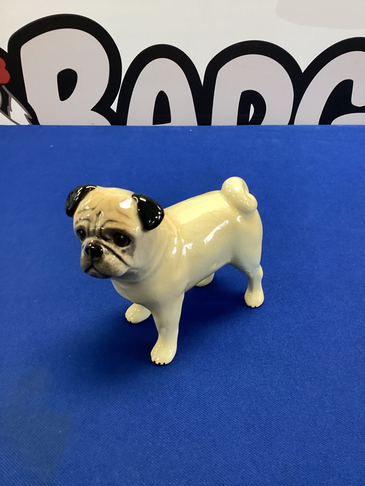 272 Ceramic pug dog ornament