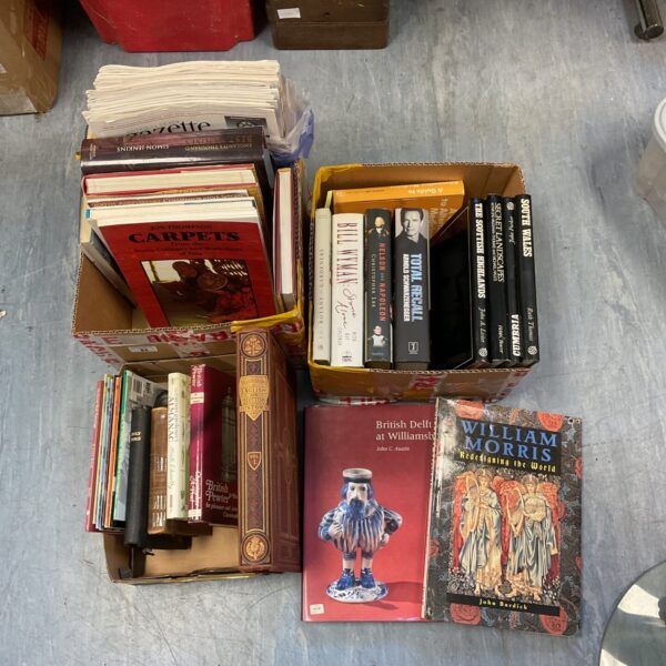 Lot of antique history books, including Scottish and English history volumes.