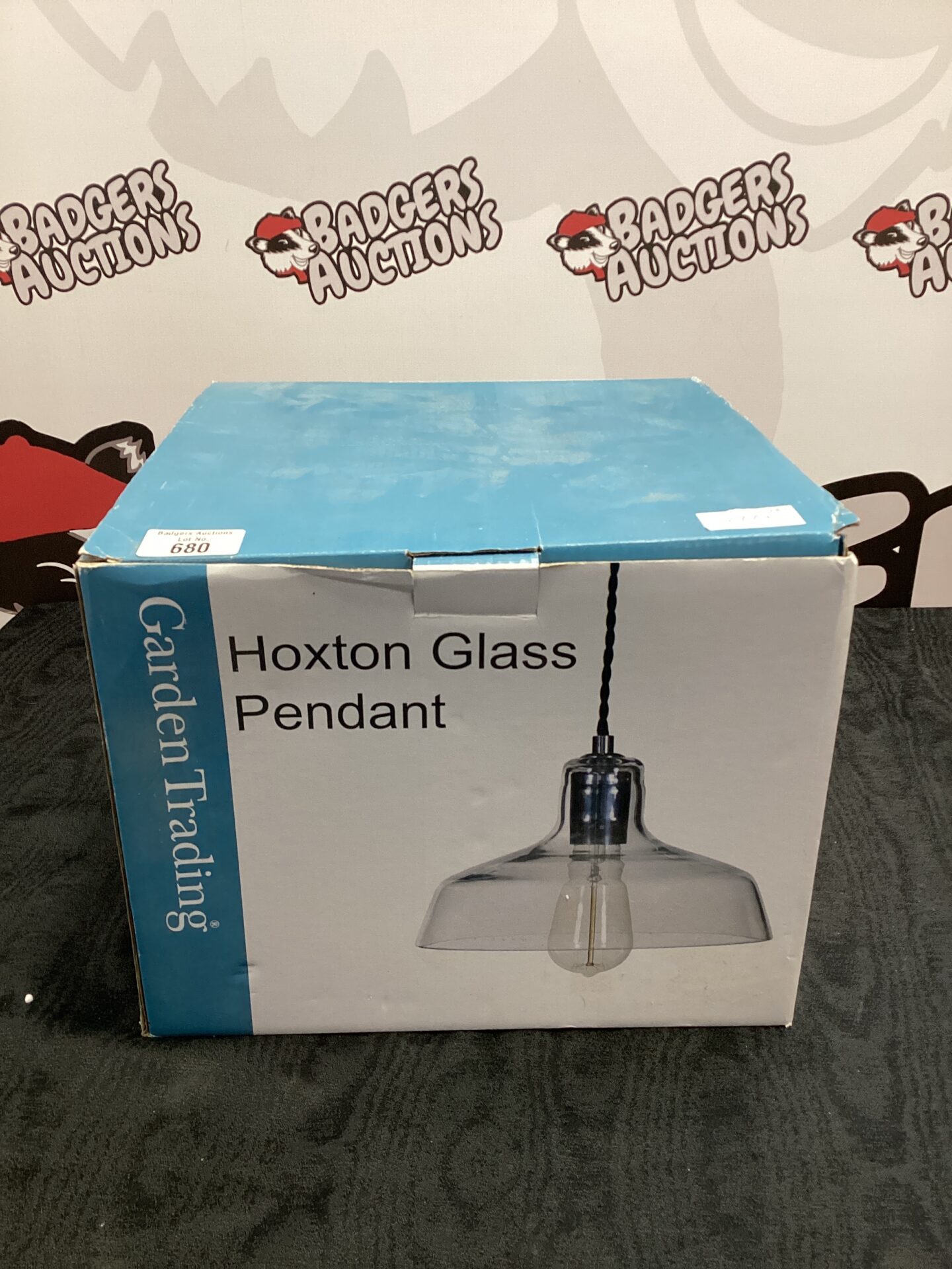685 New in box hoxton glass pendant