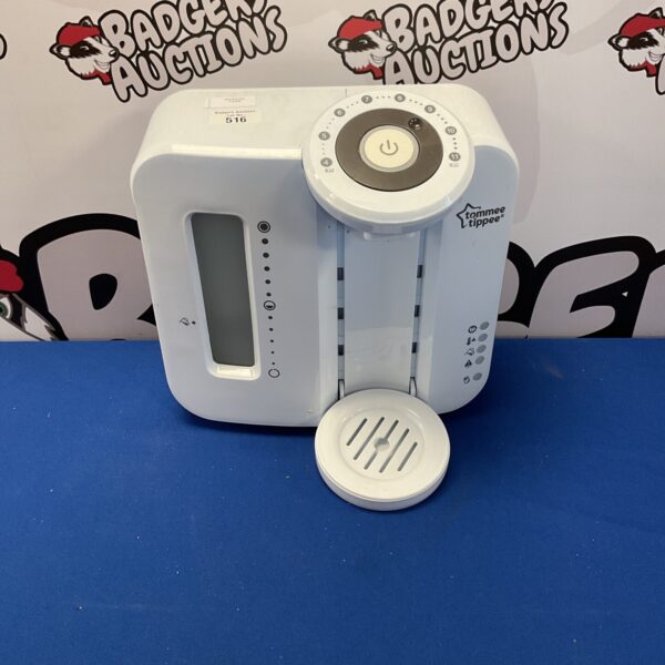 Front view of a Tommee Tippee formula maker machine.