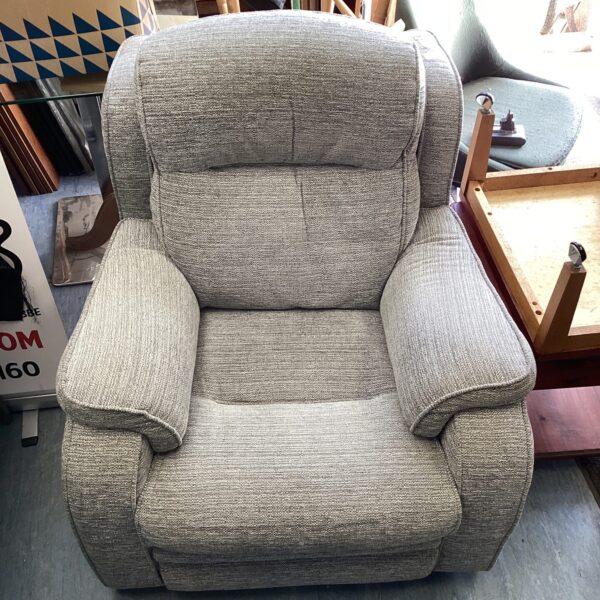 Grey Parker Knoll armchair, vintage mid century modern seating.
