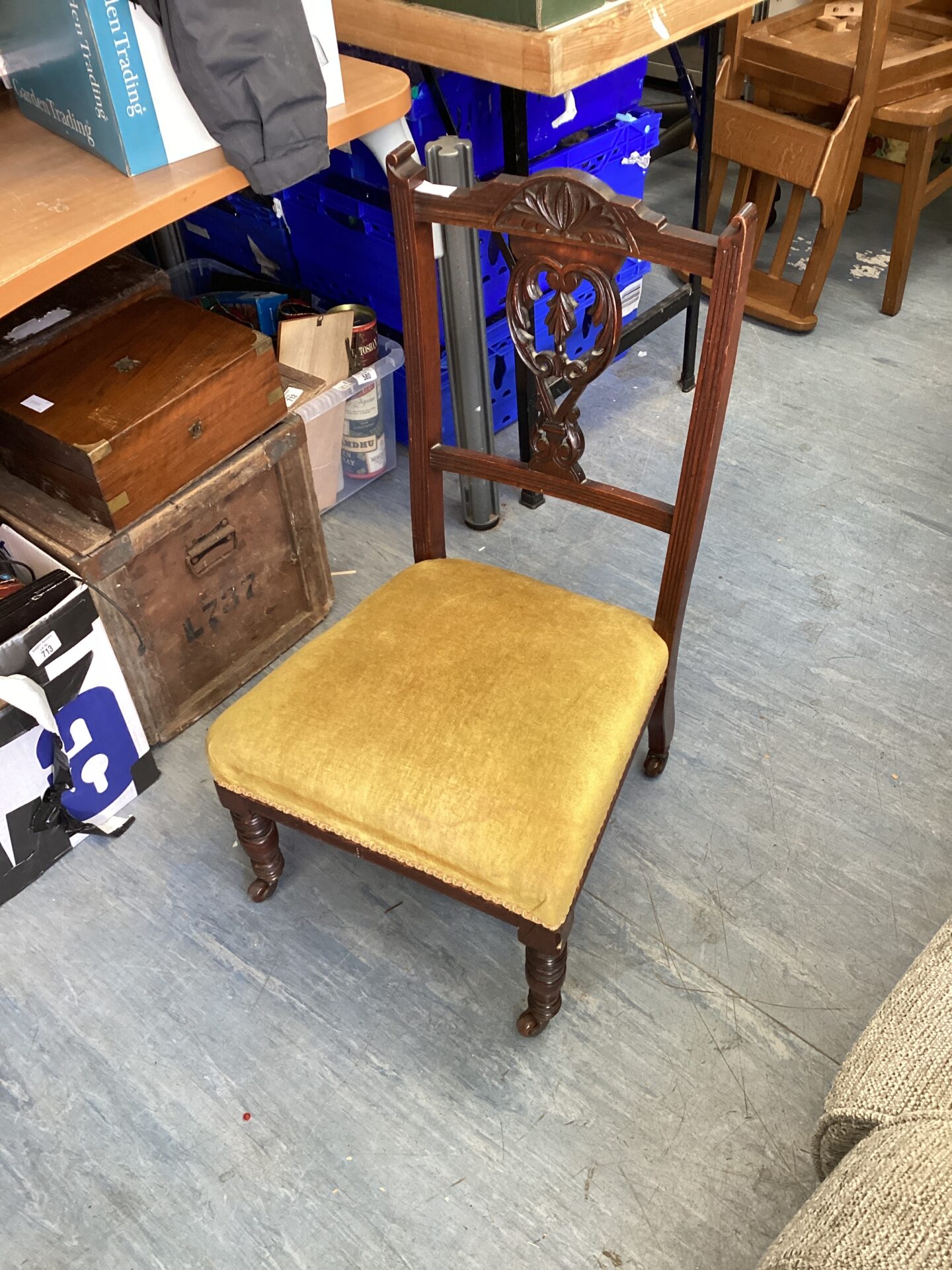 674 Victorian Nursing chair on Casters