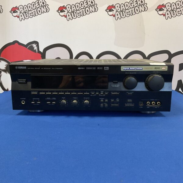 Black Yamaha RX-V795RDS AV receiver, vintage home theater audio equipment.