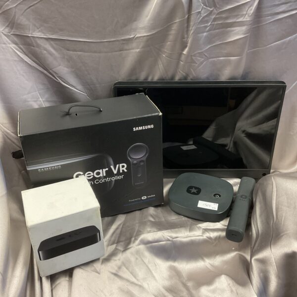 Samsung Gear VR headset for immersive virtual reality experiences.