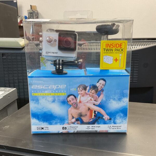 Kitvision Escape HD5 action camera with accessories, ready for adventure.