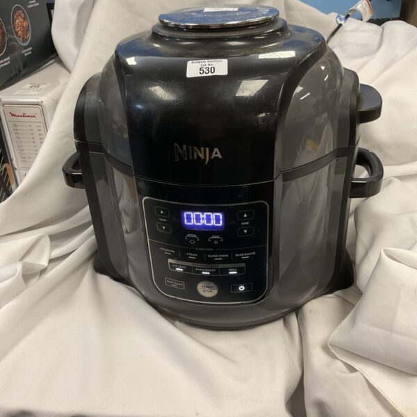 Black Ninja Foodi Max multi cooker with digital display.