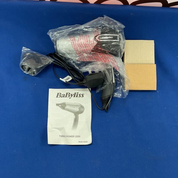 Sealed Babyliss Turbo Power 2200 hairdryer in original packaging.