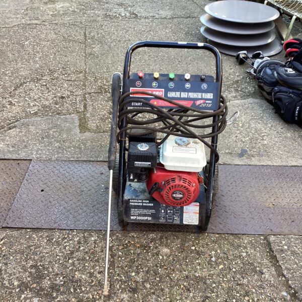 Washer Pro petrol power washer for outdoor cleaning tasks.