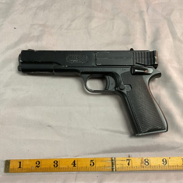Vintage Milbro .177 Bb pistol, classic airgun for collectors.