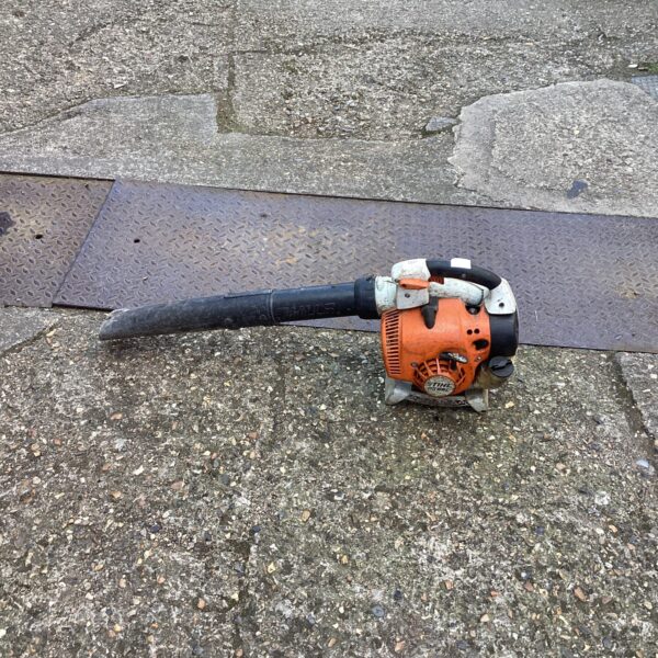 Used Stihl PG86c petrol leaf blower for garden maintenance.