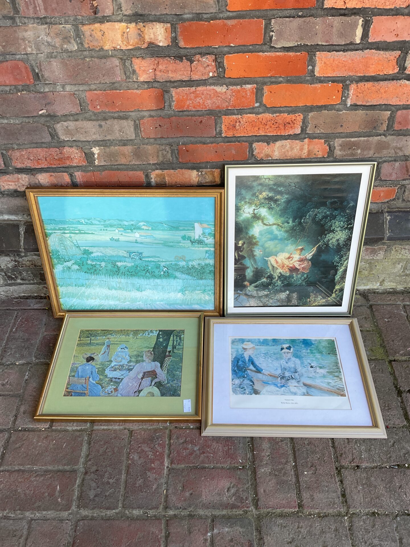 777 Four framed prints including berthe morisot