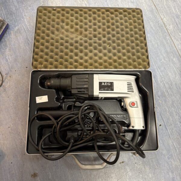 Vintage AEG hammer drill, a classic power tool for DIY projects.