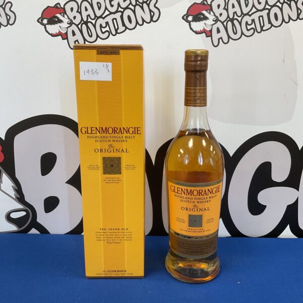 Sealed bottle of Glenmorangie Single Malt Scotch Whisky for collectors.