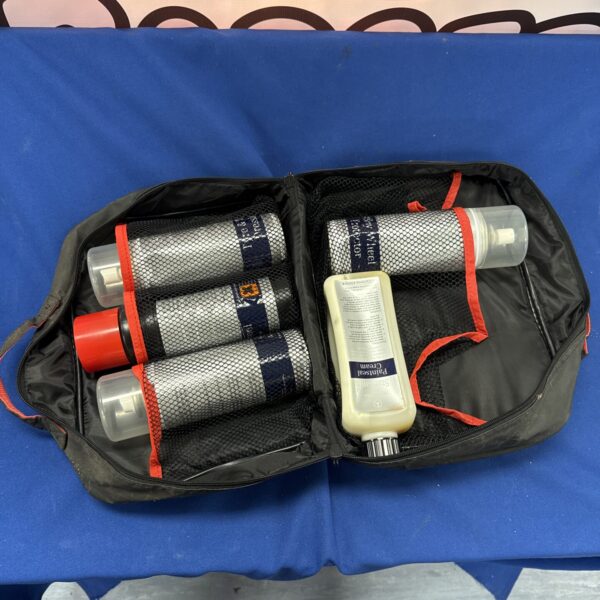Vintage Mercedes Stargard car care set in branded case.