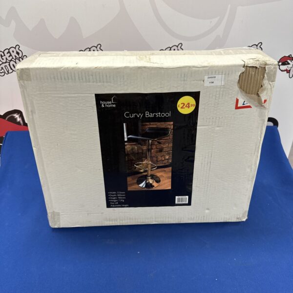 New House & Home curvy bar stool in original packaging.