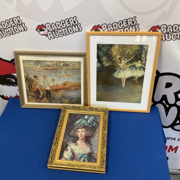 Vintage framed print by Edgar Degas of a ballet dancer.