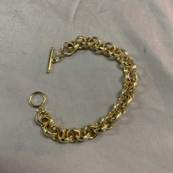 Stylish men's gold plated belcher bracelet, 9 inch length.
