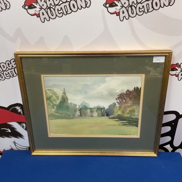 R w Hurlock watercolour painting of Missenden Abbey in 1987.