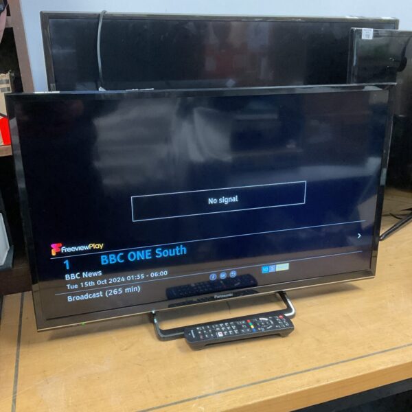 Panasonic 32 inch LED TV for home entertainment, front view.