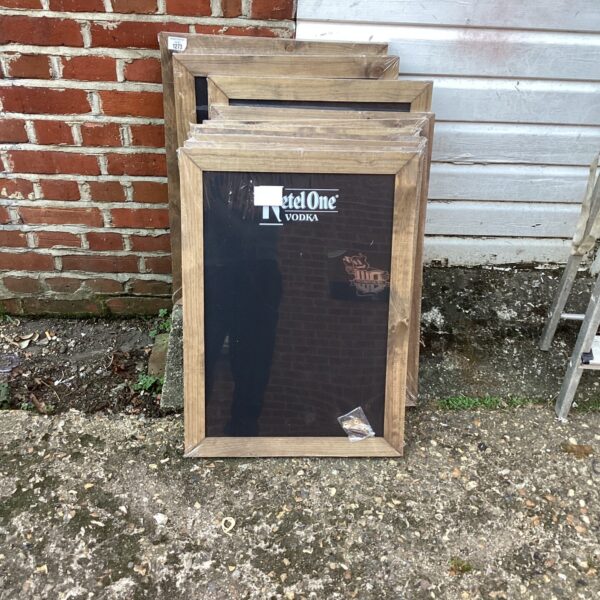 Ten cork notice boards for display and pinning notices.