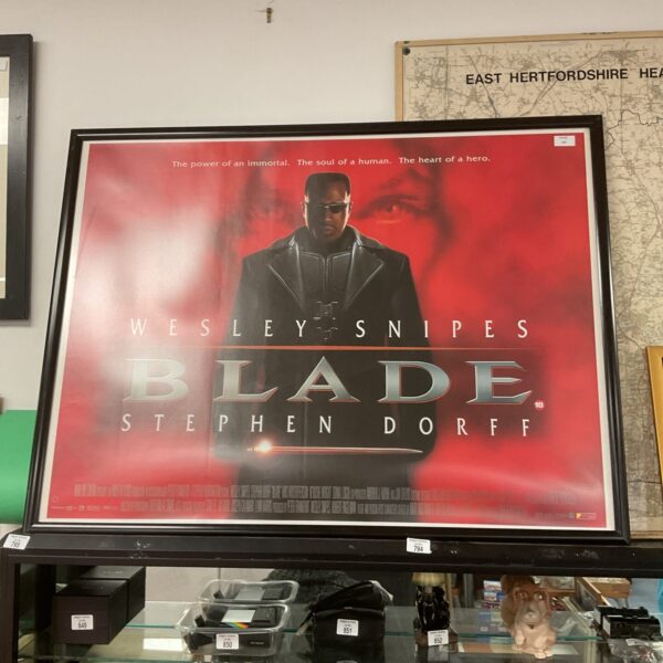 Framed Blade movie poster featuring Wesley Snipes and Stephen Dorff.
