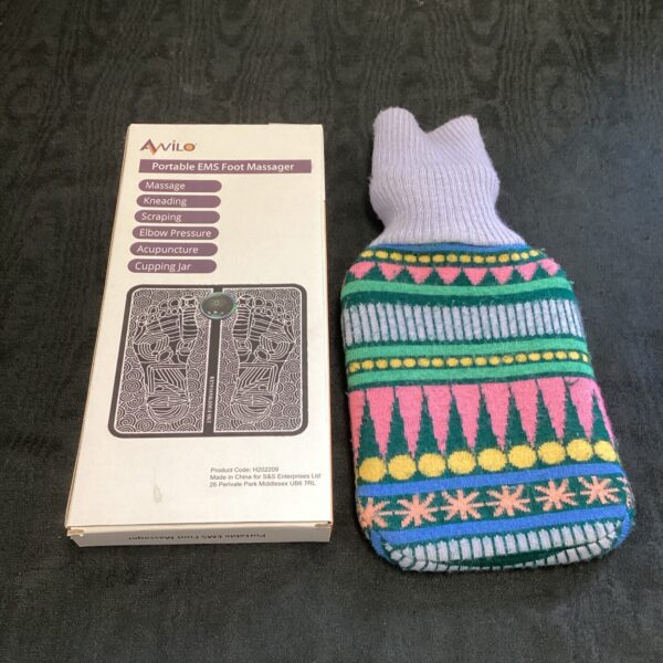 Colourful Avilo portable foot massager for relaxation and therapy.