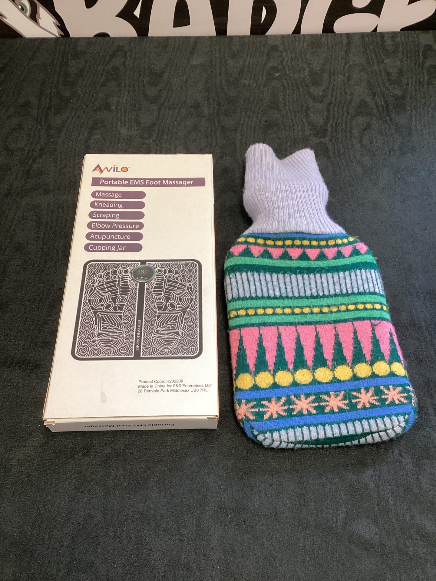 612 Portable EMS foot massager & hot water bottle