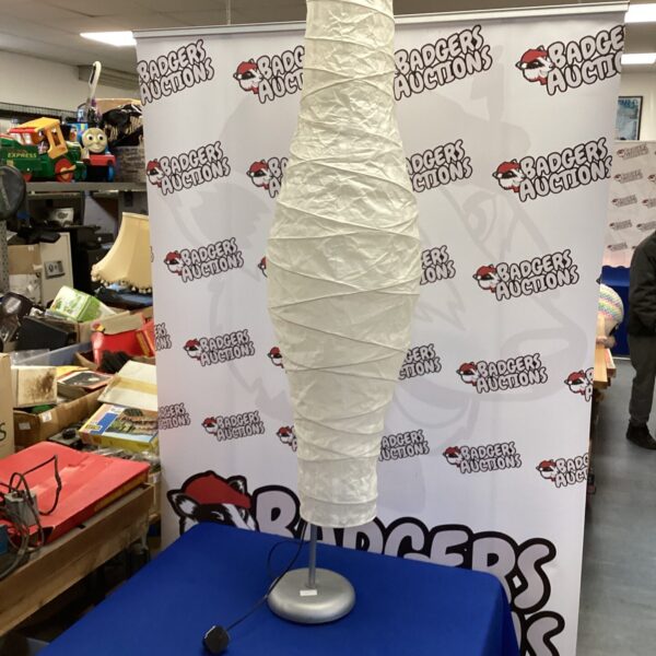 White shaded standard lamp for home lighting.