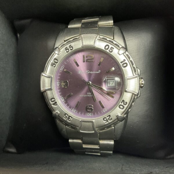 Front view of a Ben Sherman quartz wristwatch with a dark dial.
