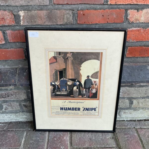 Vintage Humber Strike motoring print, classic 1930s car advertisement.