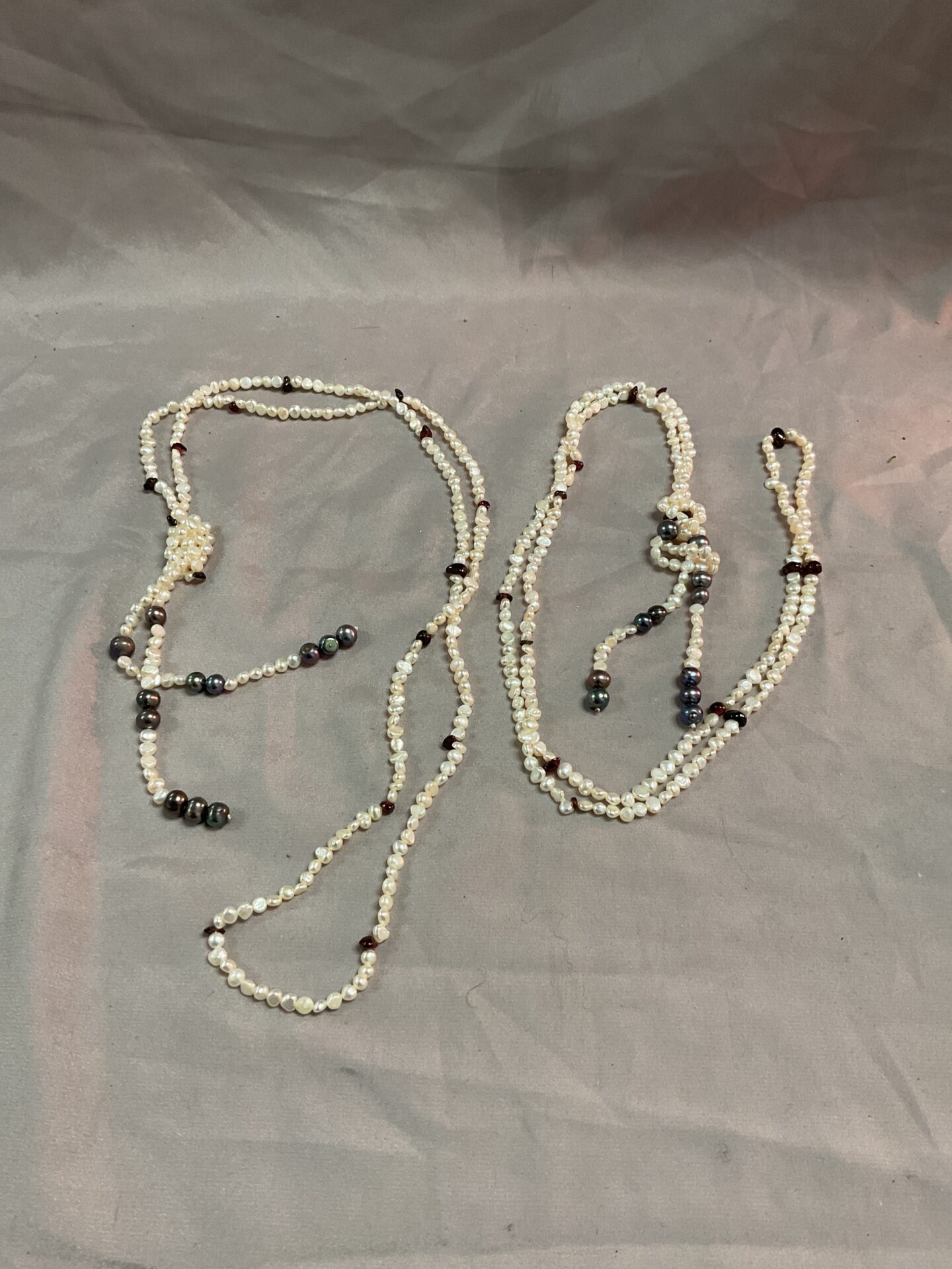 880 Two 50” Freshwater pearl necklaces