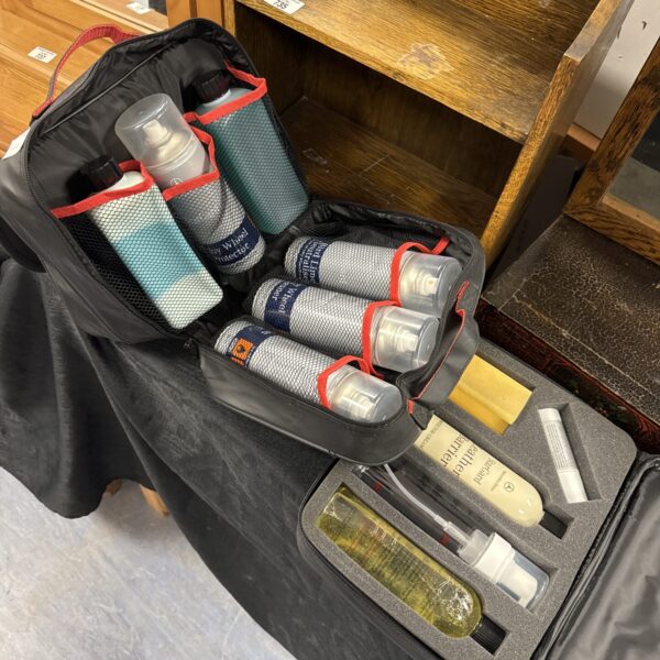 Mercedes Stargard car cleaning kit in a branded case.