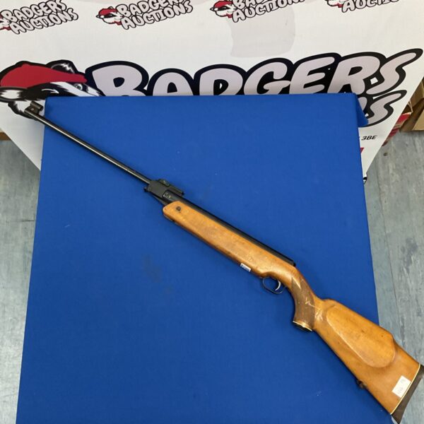 Vintage Feinwerkbau Oberndorf air rifle in blue and wood.