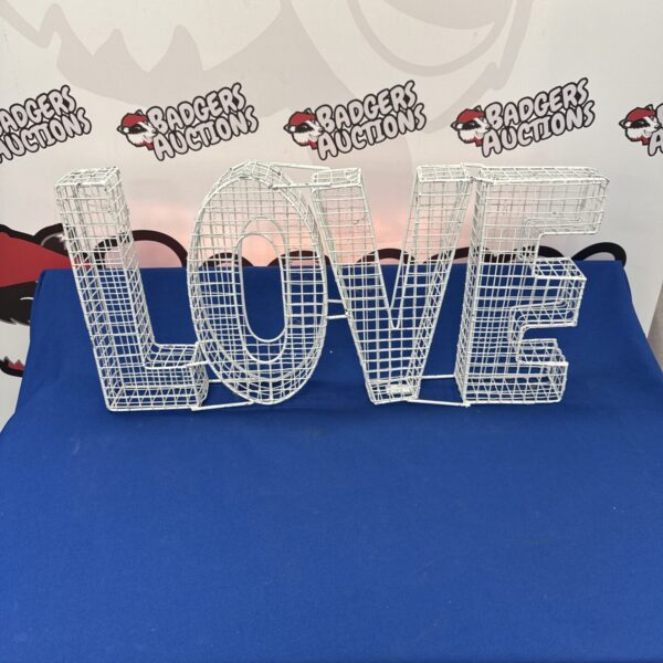 24 inch wire love sign for wedding or home decor.